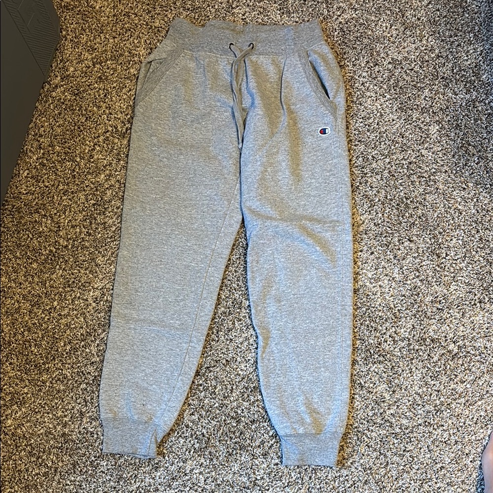Champion Gray Track Pants Soft Fleece Joggers